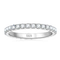 OXTAO D VVS1 All Moissanite Diamond Ring for Women Sterling Silver 925 Wedding Bridal Band Engagement Rings Jewelry Certified