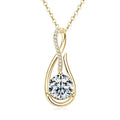 OXTAO 8MM Infinity Moissanite Pendant Necklace Female Jewelry Sterling 925 Silver Birthday Jewelry Gift With Certified